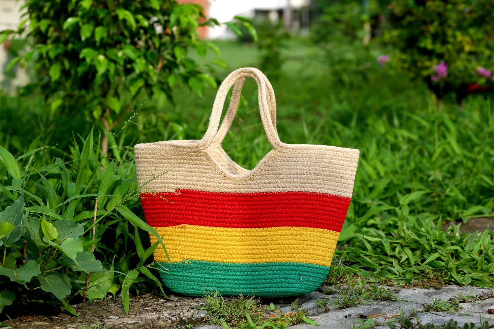 SRI-008 – Hand Bag Jute & Cotton without Zip